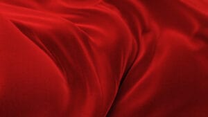 Red flowing fabric